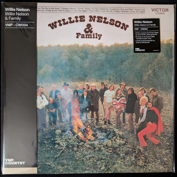 Willie Nelson : Willie Nelson & Family (LP, Album, Club, RE, RM, Ora)