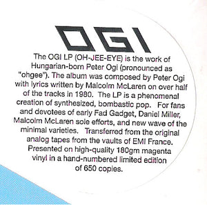 OGI* : OGI (LP, Album, Ltd, Num, RE, RM, Mag)