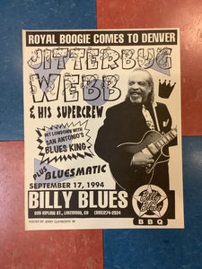 Willie "Jitterbug" Webb at Billy Blues - 1994 (Poster)