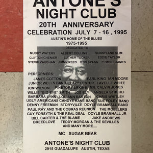 Antone's Nightclub 20th Anniversary Celebration - 1995 (Poster)