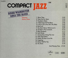 Load image into Gallery viewer, Dinah Washington Featuring Quincy Jones : Dinah Washington Sings The Blues (CD, Comp, Club, RM)
