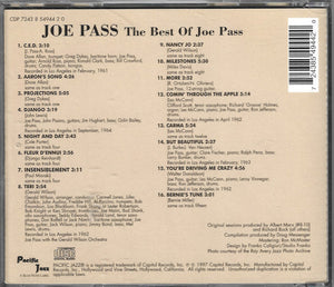 Joe Pass : The Best Of Joe Pass (CD, Album, Comp)