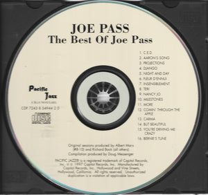 Joe Pass : The Best Of Joe Pass (CD, Album, Comp)