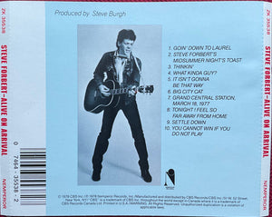 Steve Forbert : Alive On Arrival (CD, Album, RE, DAD)