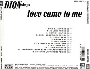 Dion (3) : Love Came To Me (CD, Album, RE)