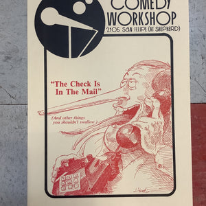 "The Check is in the Mail" at The Comedy Workshop (Poster)