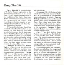 Load image into Gallery viewer, R. Carlos Nakai &amp; William Eaton : Carry The Gift (CD, Album, RE)
