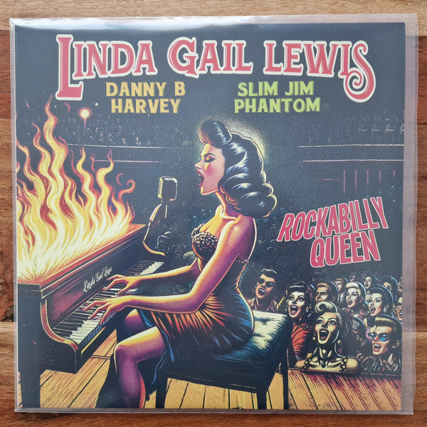 Linda Gail Lewis, Danny B. Harvey, Slim Jim Phantom : Rockabilly Queen (LP, Ltd, Pin)