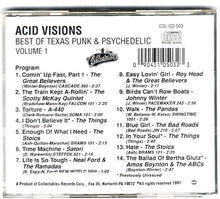 Load image into Gallery viewer, Various : Acid Visions: Best Of Texas Punk &amp; Psychedelic: Volume 1 (CD, Comp)
