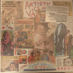 Daniel Johnston : Artistic Vice (LP, Album, RE, Blu + LP, Comp, Pea + RM, Col)