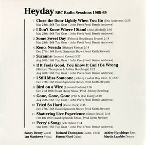 Fairport Convention : Heyday - BBC Radio Sessions 1968-69 (CD, Album)