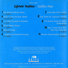 Load image into Gallery viewer, Lightnin&#39; Hopkins : Cadillac Man (CD, Comp, RM)
