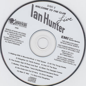 Ian Hunter : Welcome To The Club Live (2xCD, Album, RE)