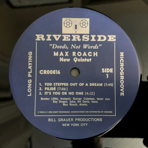 Max Roach : Deeds, Not Words (LP, Album, RSD, Mono, Ltd, RE, 180)