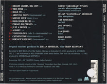 Load image into Gallery viewer, Eddie "Cleanhead" Vinson With The Cannonball Adderley Quintet : Cleanhead &amp; Cannonball (CD, Comp, Promo, RE, RM)
