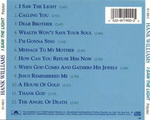 Load image into Gallery viewer, Hank Williams : I Saw The Light (CD, Comp)
