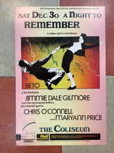 Load image into Gallery viewer, Beto Y Los Fairlanes &amp; Jimmie Dale Gilmore at The Coliseum - 1989 (Poster)
