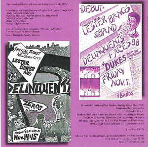 Lester Bangs And The Delinquents (4) : Jook Savages On The Brazos (CD, Album)