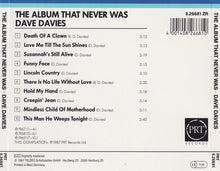 Load image into Gallery viewer, Dave Davies : The Album That Never Was (CD, Comp)
