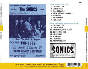 The Sonics : Busy Body!!! (Live In Tacoma 1964) (CD, Mono)