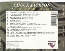 Load image into Gallery viewer, Chuck Jackson : I Don&#39;t Want To Cry (CD, Comp)
