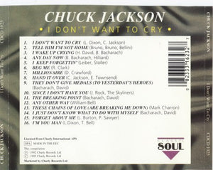 Chuck Jackson : I Don't Want To Cry (CD, Comp)