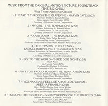 Load image into Gallery viewer, Various : (Original Motion Picture Soundtrack) The Big Chill (Plus Additional Classics From The Era) (CD, Comp, Club, CRC)
