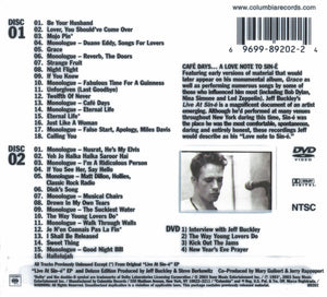 Jeff Buckley : Live At Sin-é (2xCD + DVD, NTSC)