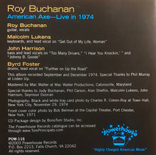 Load image into Gallery viewer, Roy Buchanan : American Axe- Live In 1974 (CD)
