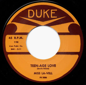 Miss LaVell : Teen-Age Love / Stop These Teardrops (7", RE)