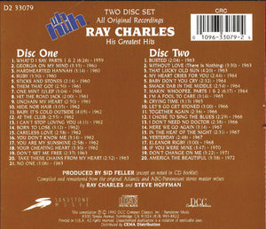 Ray Charles : His Greatest Hits (Uh-Huh) (2xCD, Comp, Club, RM)