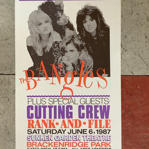 The Bangles at Sunken Garden Theatre - 1987 (Poster)