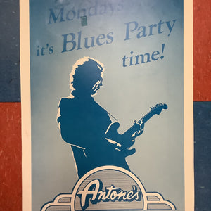 Mondays it's Blues Party Time at Antone's Nightclub - 1984 (Poster)