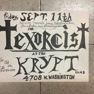 Texorcist at The Krypt Club (Poster)