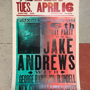 Jake Andrews at Continental Club - 1996 (Poster)