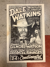 Load image into Gallery viewer, Dale Watkins Memorial Celebration at The Continental Club - 1998 (Poster)
