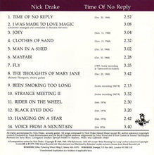 Load image into Gallery viewer, Nick Drake : Time Of No Reply (CD, Album)
