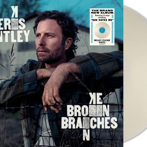 the album cover for Dierks Bentley - Broken Branches [Indie Exclusive Transparent Milky Clear Vinyl]