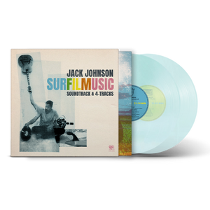 the album cover for Jack Johnson - SURFILMUSIC (Soundtrack & 4-Tracks) [Indie Exclusive Soda Pop Bottle Blue]