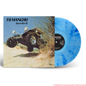 the album cover for Fu Manchu - Daredevil [Indie Exclusive Sky/Dune Buggy Blue Swirl]