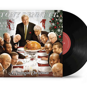 the album cover for Tony Bennett - A Swingin' Christmas - Featuring The Count Basie Big Band