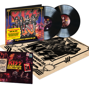 the album cover for KISS - KISS Destroys Anaheim '76