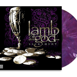 the album cover for Lamb Of God - Sacrament - 20th Anniversary [Blackened Purple]