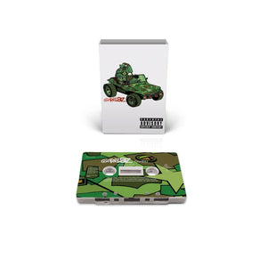 the album cover for Gorillaz - Gorillaz - Brick & Mortar Exclusive [White Cassette with Camouflage Print]