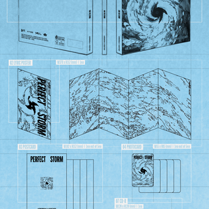 the album cover for TOMORROW X TOGETHER - Perfect Storm [Ride The Storm Ver.]