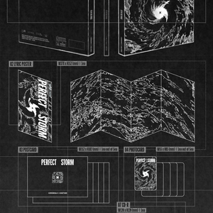 the album cover for TOMORROW X TOGETHER - Perfect Storm [Eye Of The Storm Ver.]