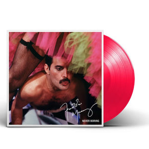 the album cover for Freddie Mercury - Never Boring [Indie Exclusive Neon Pink]