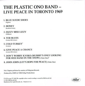 The Plastic Ono Band : Live Peace In Toronto 1969 (CD, Album, RE, RM)