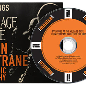 the album cover for John Coltrane - Evenings At The Village Gate: John Coltrane With Eric Dolphy