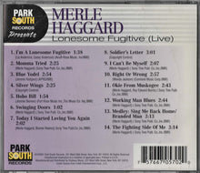Load image into Gallery viewer, Merle Haggard : Lonesome Fugitive (Live) (CD)
